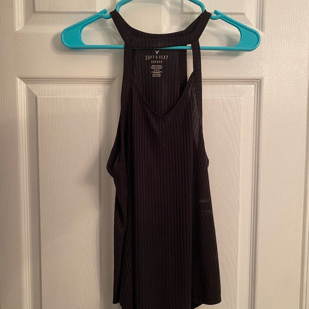 High Neck with Chest Cutout Tank Top